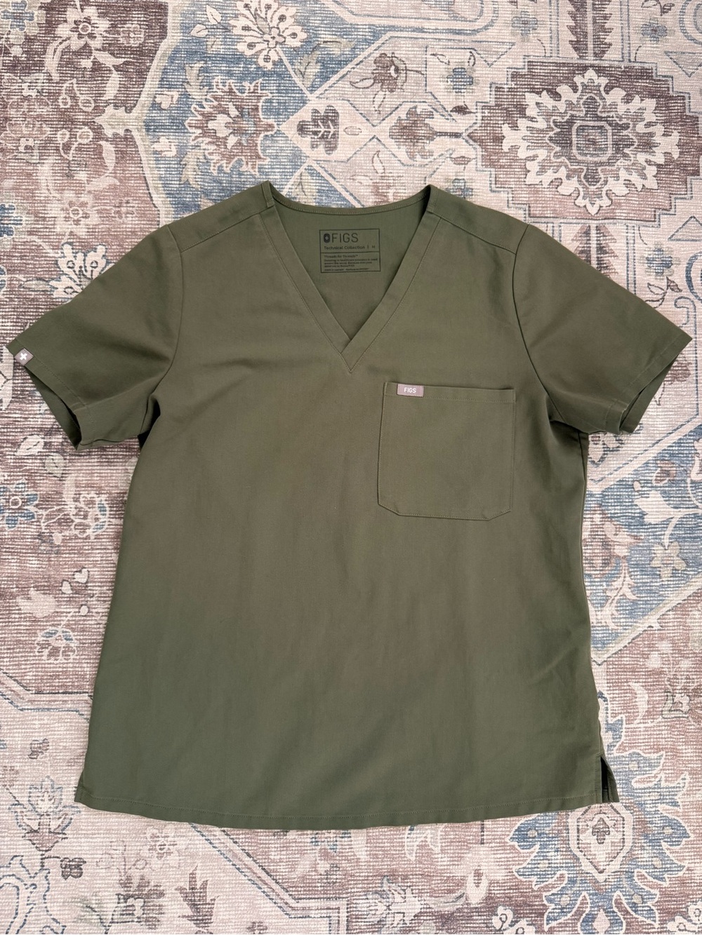 Figs Moss Catarina Scrub Top Medium